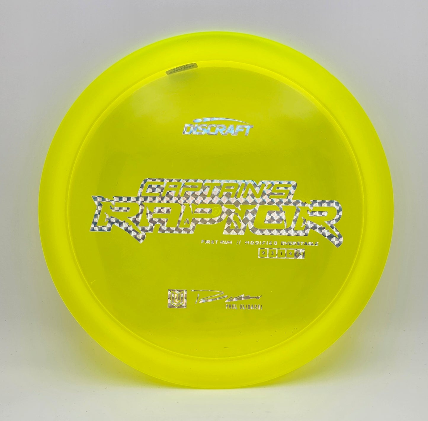 Discraft Z Line Captains Raptor First Run Uli Signature