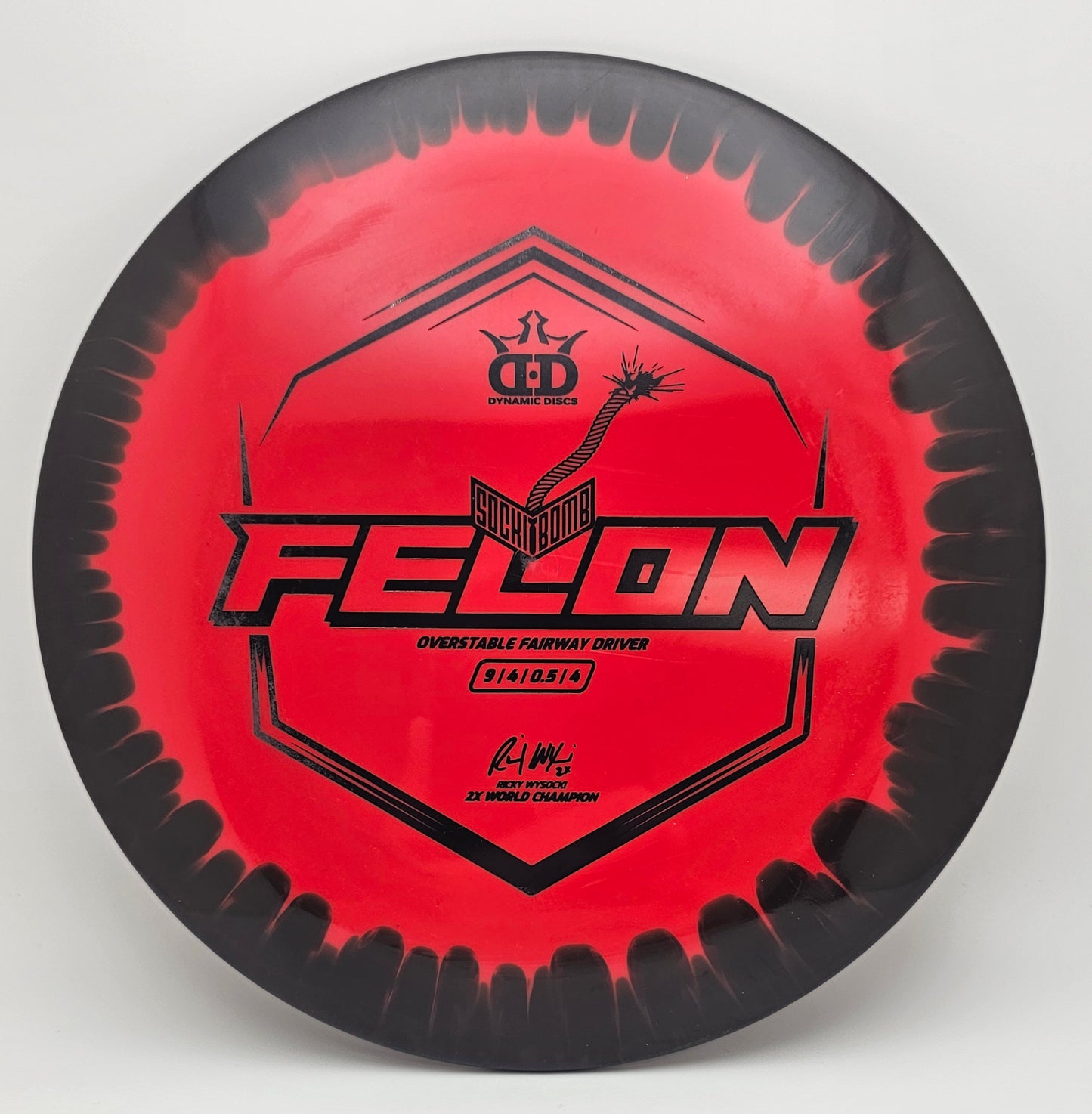 Used/Pre-Owned Dynamic Discs Fuzion Orbit Felon Sockibomb |  Ricky Wysocki 2x World Champion
