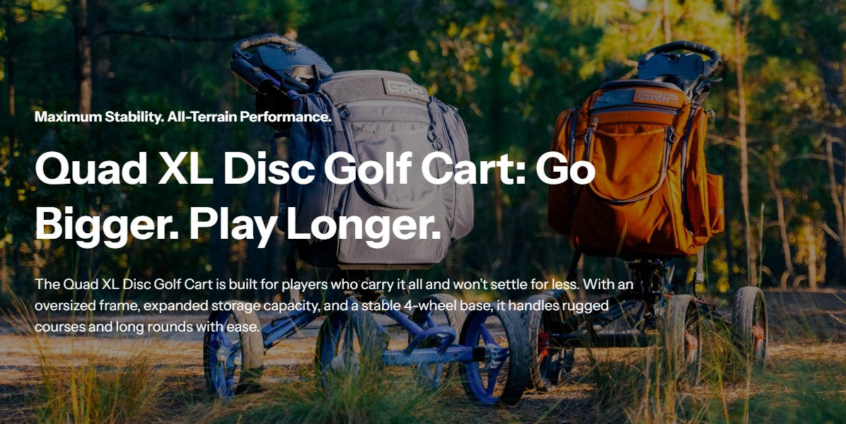 Quad XL Disc Golf Push Cart - ***RETAIL ONLY-NO SHIPPING ON THIS ITEM***