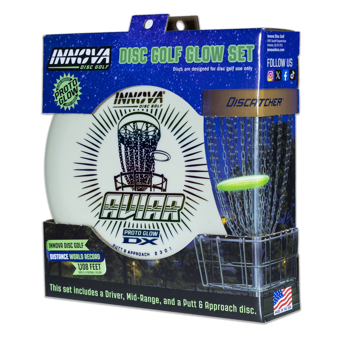 Innova Proto Glow DX Disc Golf Set